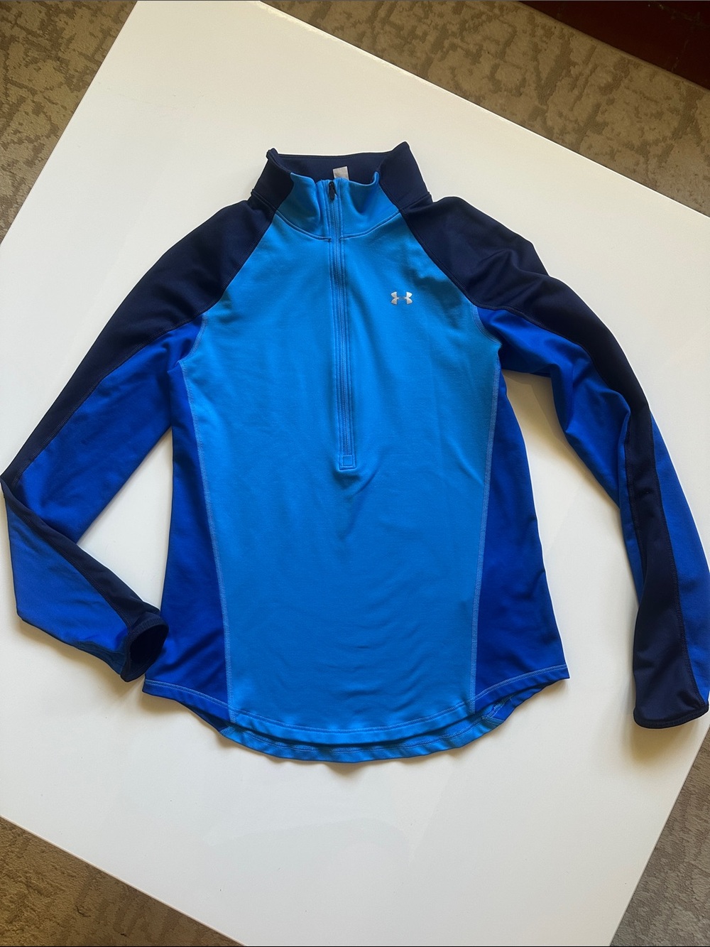 Women’s Under Armour Cold Gear Blue & Navy Long-Sleeve Pullover